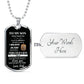 To My Son Love Dad Dog Tag