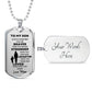 To My Son Love Mom Dog Tag