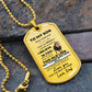 To My Son Love Dad Lion Dog Tag