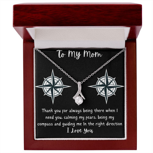 To My Mom Compass Alluring Beauty Necklace