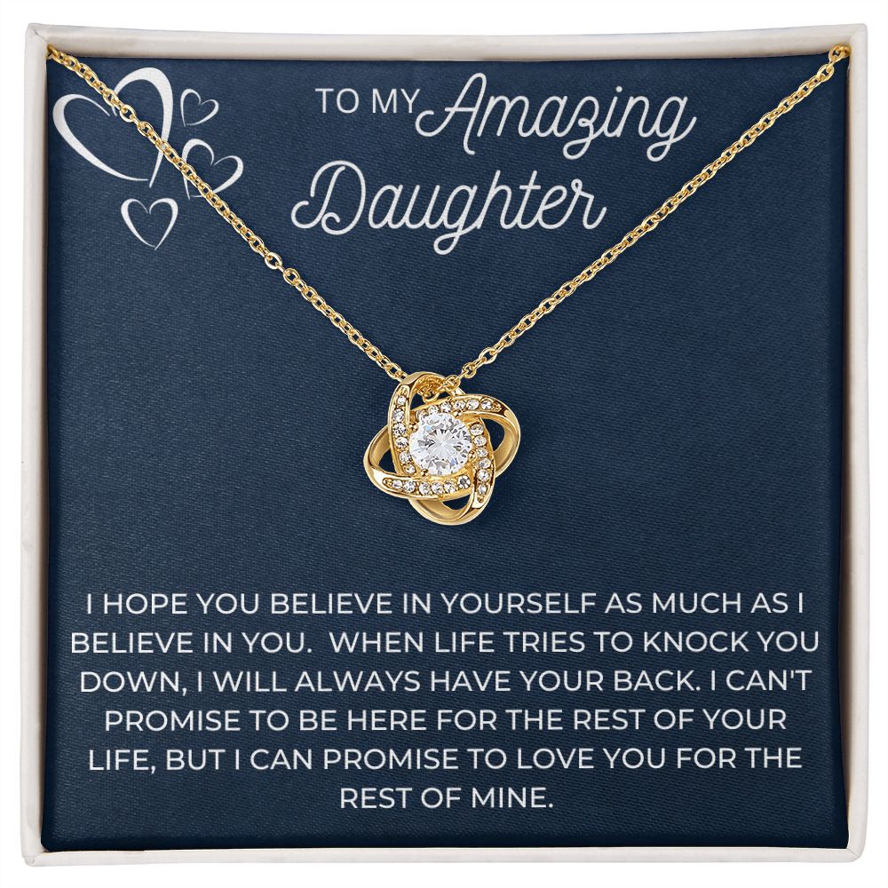 Amazing Daughter Love Knot Necklace