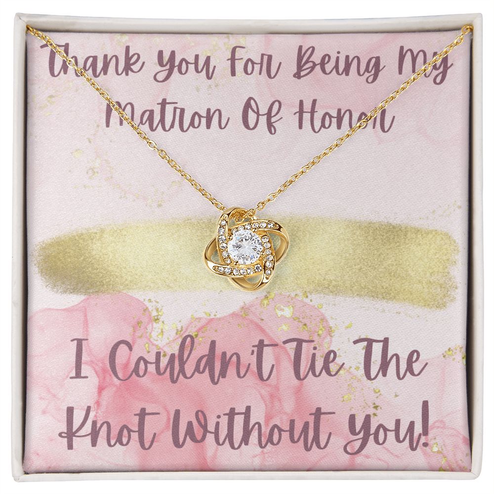 Matron Of Honor Love Knot Necklace