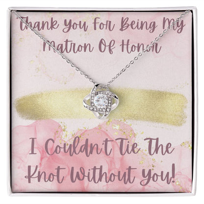 Matron Of Honor Love Knot Necklace