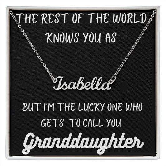 Custom Name Necklace Granddaughter
